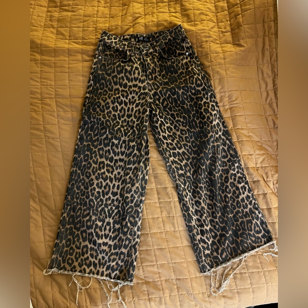 Zara leopard print jeans